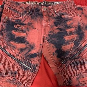 ‼️SOLD‼️ Men’s Rock Revival Moto Jeans